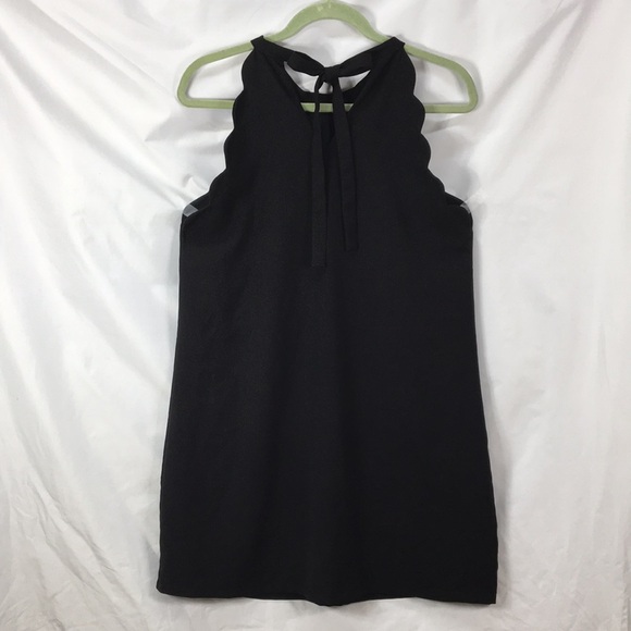 Vanilla Bay A-Line Scalloped Sleeveless Black Dress Size M EXCELLENT Condition - Picture 7 of 9